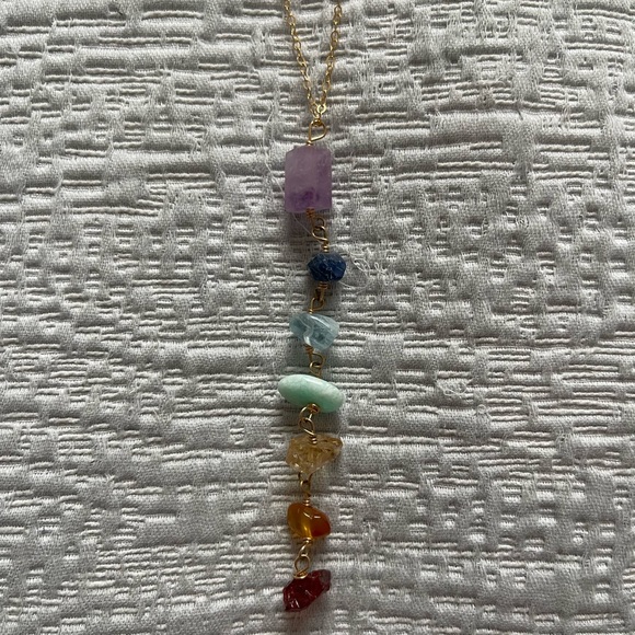 Jewelry - Chakra Crystal Dangling Necklace